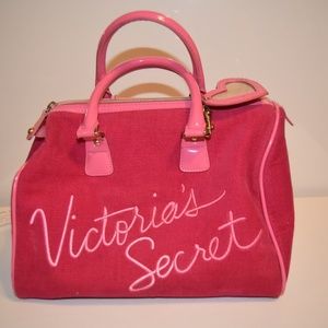 Victoria’s Secret Pink Velour Embroidered Bag